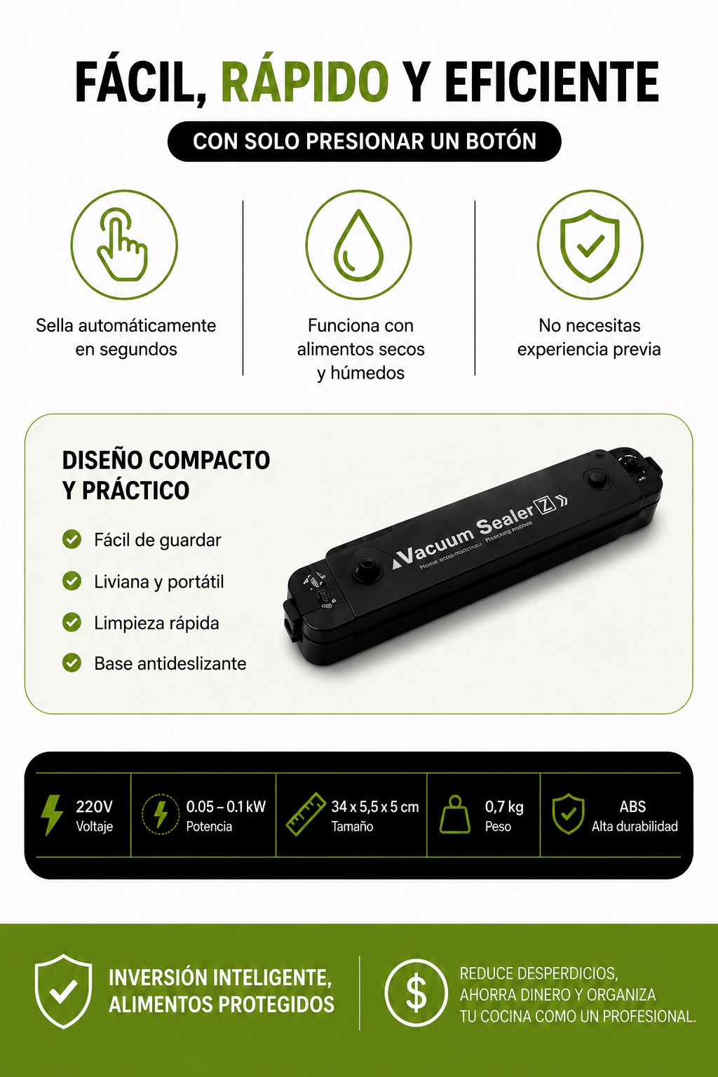 Sellador al vacío