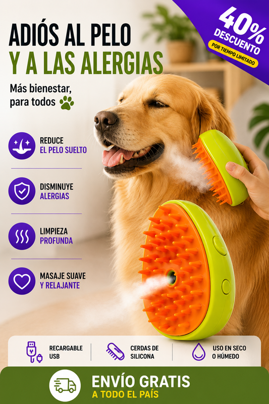 Cepillo a vapor para mascotas