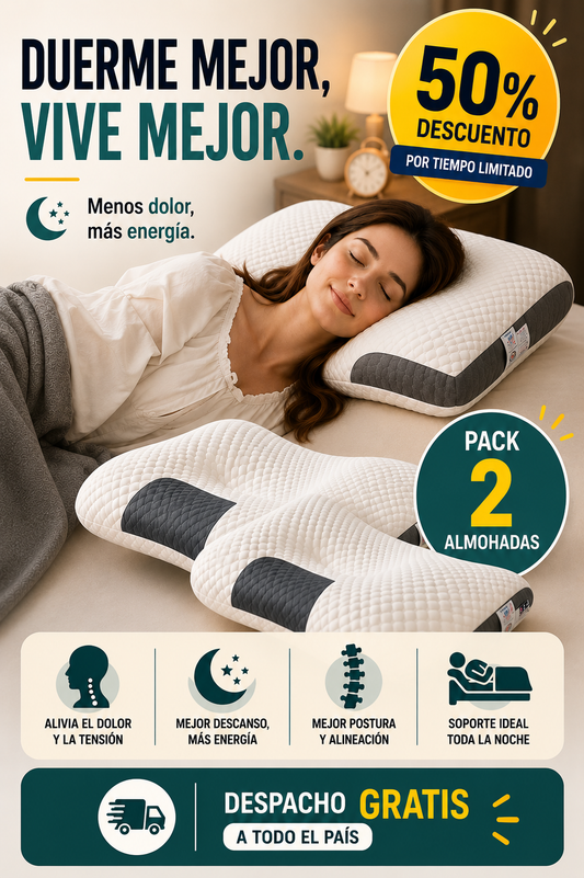 Pack 2 Almohadas Ortopédicas con memoria